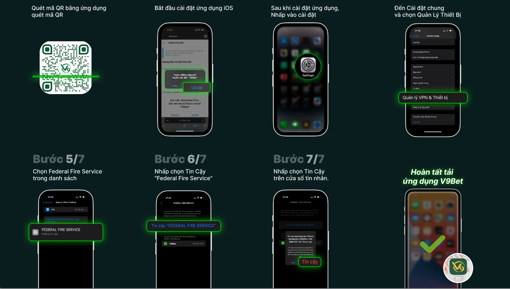 Thuật toán từng bước để cài đặt V9Bet trên IOS của bạn Thuật toán từng bước để cài đặt V9Bet trên IOS của bạn