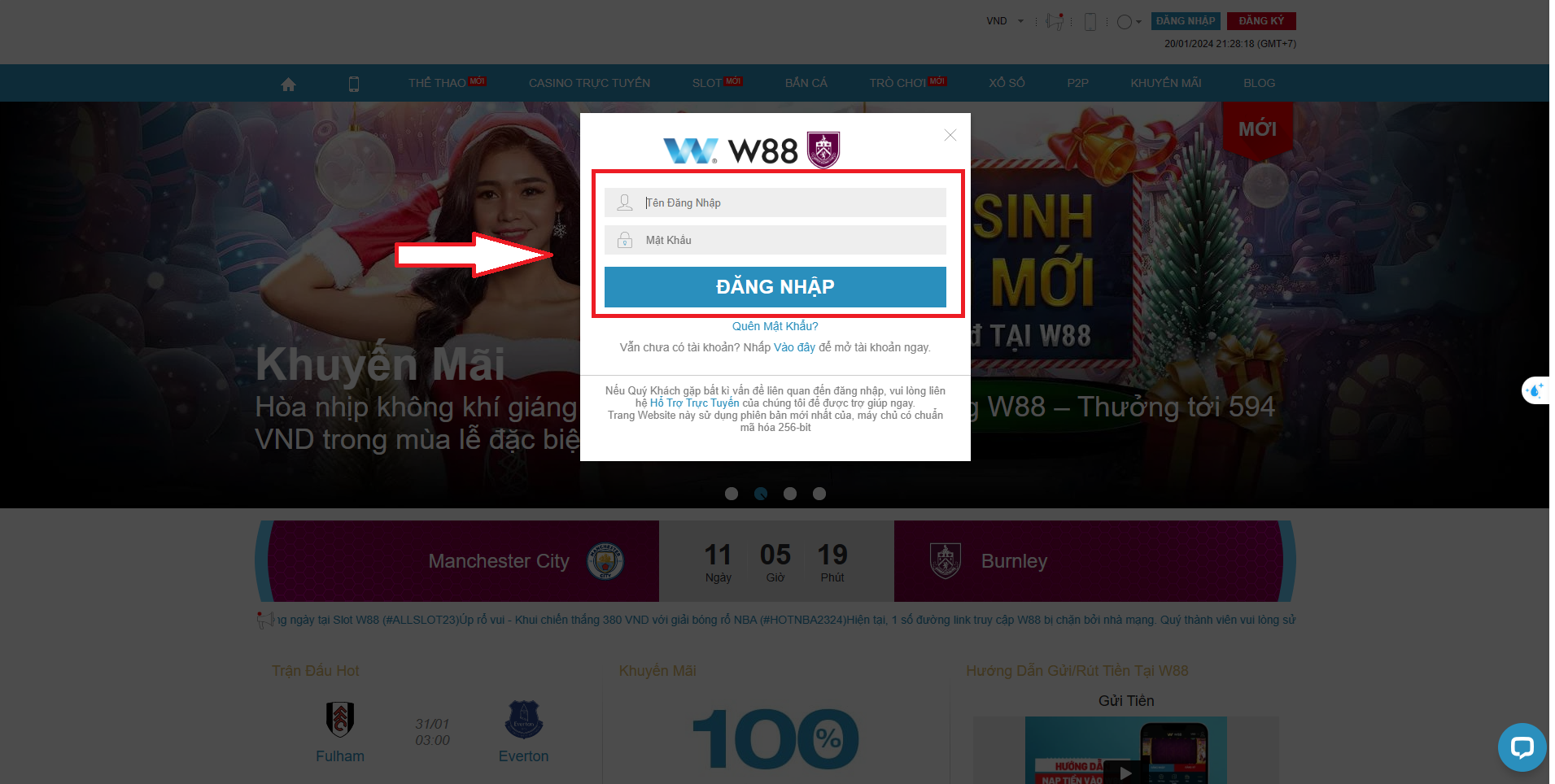 Quá trình đăng nhập sòng bạc Quá trình đăng nhập sòng bạc
